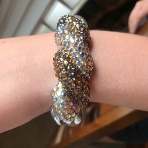 Topaz Crystal Bangle Bracelet